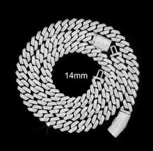 Load image into Gallery viewer, 2 Row Prong Cuban Link Necklace (8mm/10mm/12mm/14mm)