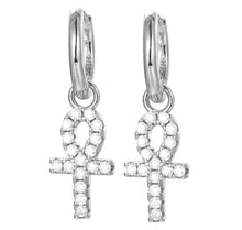 Load image into Gallery viewer, Hoop Ankh Earrings