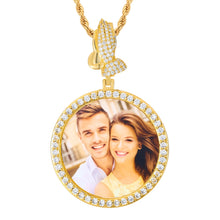 Load image into Gallery viewer, Circle/Rectangle Praying Hands Photo Pendant