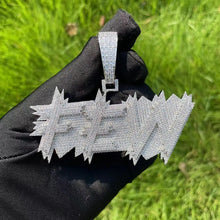 Load image into Gallery viewer, Street Triple Layer Name Pendant