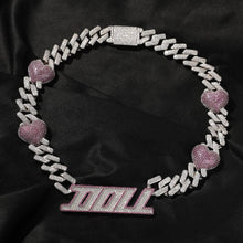 Load image into Gallery viewer, Kim K. Cuban Heart Name Necklace