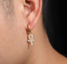 Load image into Gallery viewer, Hoop Ankh Earrings