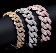Load image into Gallery viewer, 3 Row Cuban Bracelet (14mm/18mm/22mm)