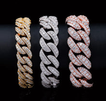 Load image into Gallery viewer, 3 Row Cuban Bracelet (14mm/18mm/22mm)