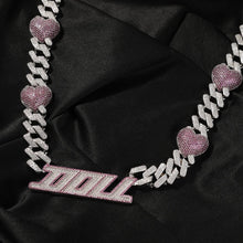 Load image into Gallery viewer, Kim K. Cuban Heart Name Necklace