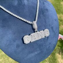 Load image into Gallery viewer, Small Block Triple Layer Name Pendant