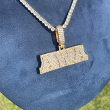 Load image into Gallery viewer, Small Block Triple Layer Name Pendant