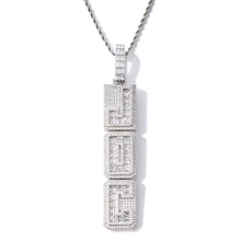 Load image into Gallery viewer, Conjoined Baguette Block Name Pendant
