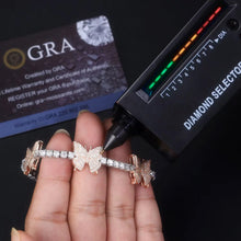 Load image into Gallery viewer, Tennis Bracelet w/ Butterfly charm