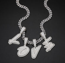 Load image into Gallery viewer, Small Single Letter Script Pendant