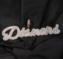 Load image into Gallery viewer, Triple layer baguette name pendant