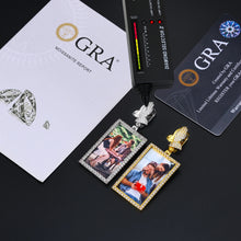 Load image into Gallery viewer, Circle/Rectangle Praying Hands Photo Pendant