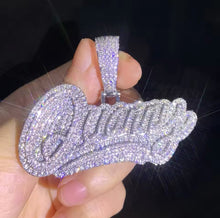 Load image into Gallery viewer, Triple Layer Swoosh Name Pendant