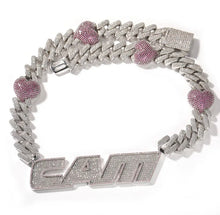 Load image into Gallery viewer, Kim K. Cuban Heart Name Necklace