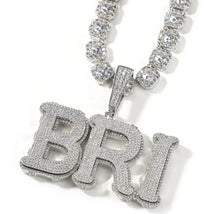 Load image into Gallery viewer, Big Heart Studded Name Pendant