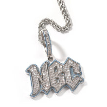 Load image into Gallery viewer, Conjoined Angular Baguette Name Pendant