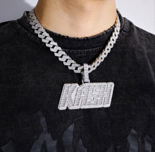 Load image into Gallery viewer, Baguette Block Name Pendant