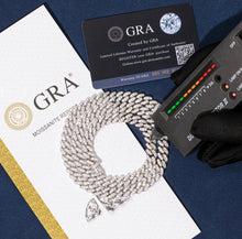 Load image into Gallery viewer, Single Row Prong Cuban Link Necklace (6mm/8mm)