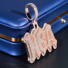 Load image into Gallery viewer, Conjoined Angular Baguette Name Pendant
