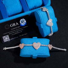 Load image into Gallery viewer, Tennis Bracelet w/ Heart charm