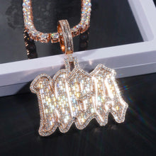 Load image into Gallery viewer, Conjoined Angular Baguette Name Pendant