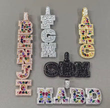 Load image into Gallery viewer, Pear Stone Name Pendant