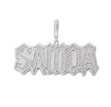 Load image into Gallery viewer, Conjoined Angular Baguette Name Pendant