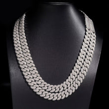 Load image into Gallery viewer, Round Baguette Cuban Necklace (16mm/18mm)