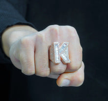 Load image into Gallery viewer, Baguette Single Letter Ring