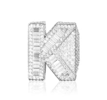 Load image into Gallery viewer, Baguette Single Letter Ring