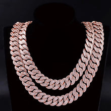 Load image into Gallery viewer, Round Baguette Cuban Necklace (16mm/18mm)