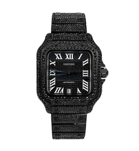 Load image into Gallery viewer, C-Style Square Blacked Out Watch (With Logo)