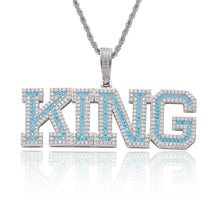 Load image into Gallery viewer, Blue/Red/Green/Pink Varsity Name Pendant