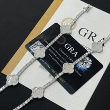 Load image into Gallery viewer, 3mm Clover Tennis Necklace
