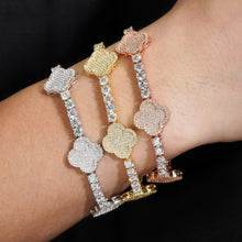 Load image into Gallery viewer, Clover Tennis Bracelet 3mm/4mm