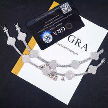 Load image into Gallery viewer, Clover Tennis Bracelet 3mm/4mm