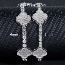 Load image into Gallery viewer, Clover Tennis Bracelet 3mm/4mm
