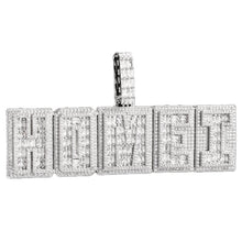 Load image into Gallery viewer, Conjoined Baguette Block Name Pendant