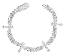 Load image into Gallery viewer, 6mm Cross Cuban Bracelet