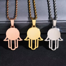 Load image into Gallery viewer, Hamsa Hand Photo Pendant