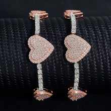 Load image into Gallery viewer, Tennis Bracelet w/ Heart charm