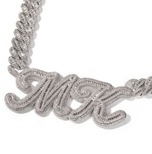 Load image into Gallery viewer, Connected Big Baguette Name Chain