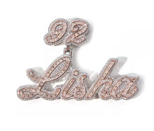 Load image into Gallery viewer, Emerald Cut Triple Layer Name Pendant