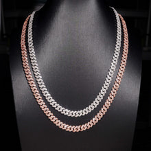 Load image into Gallery viewer, 8mm Mixed Baguette Cuban Necklace