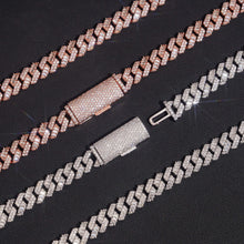Load image into Gallery viewer, 8mm Mixed Baguette Cuban Necklace