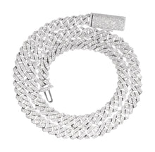Load image into Gallery viewer, 8mm Mixed Baguette Cuban Necklace