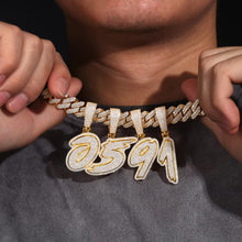 Load image into Gallery viewer, Single Number Script Pendant