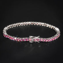 Load image into Gallery viewer, Pink Princess Tennis Bracelet