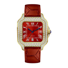 Load image into Gallery viewer, Make Your Own! Custom Square Watch w/ Leather (Blue/Red/Purple/Green)