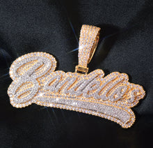 Load image into Gallery viewer, Triple Layer Swoosh Name Pendant